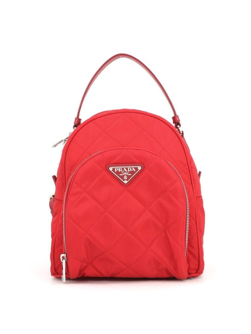 Prada Backpack Tessuto Impuntu Quilted Triangle Logo Nylon
